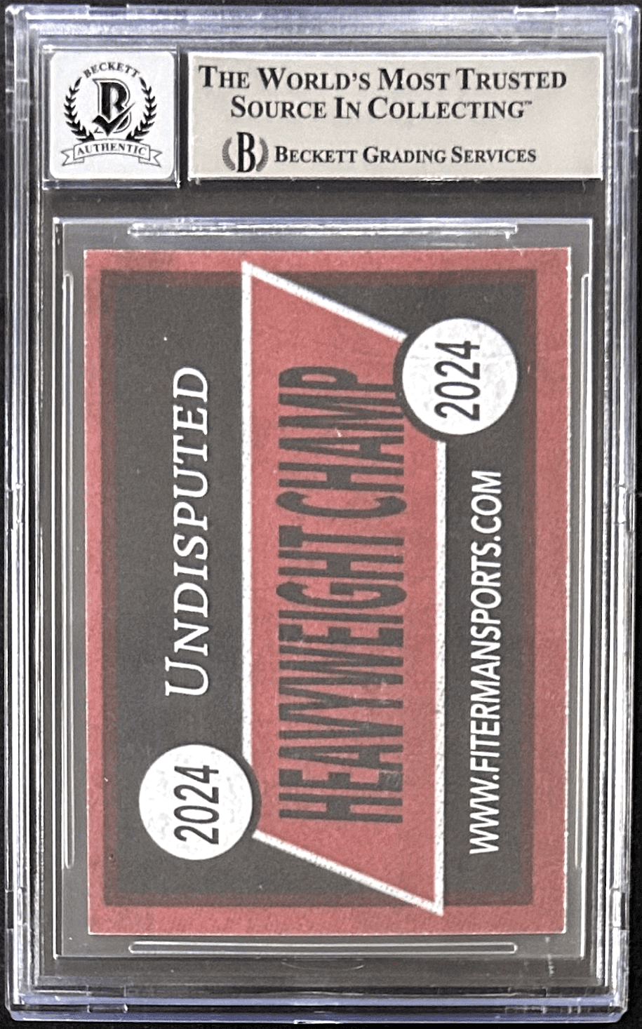 Mike Tyson Signed 2024 Fiterman Sports Exclusive Trading Card Beckett 16605900 - Image 2