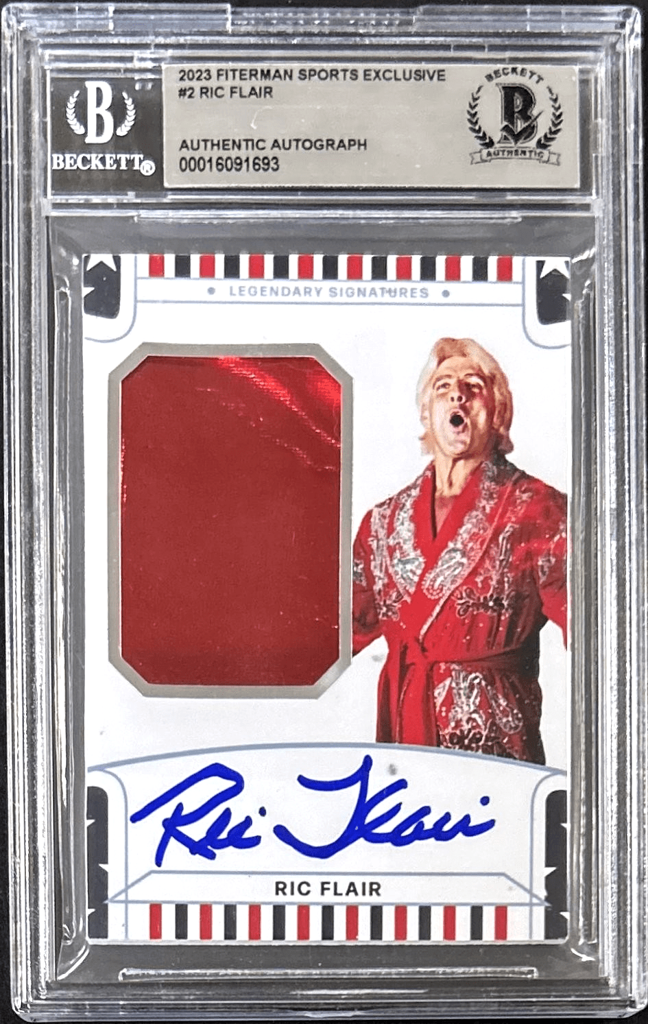 Ric Flair Signed 2023 Fiterman Sports Exclusive Card #2 Beckett 16091693