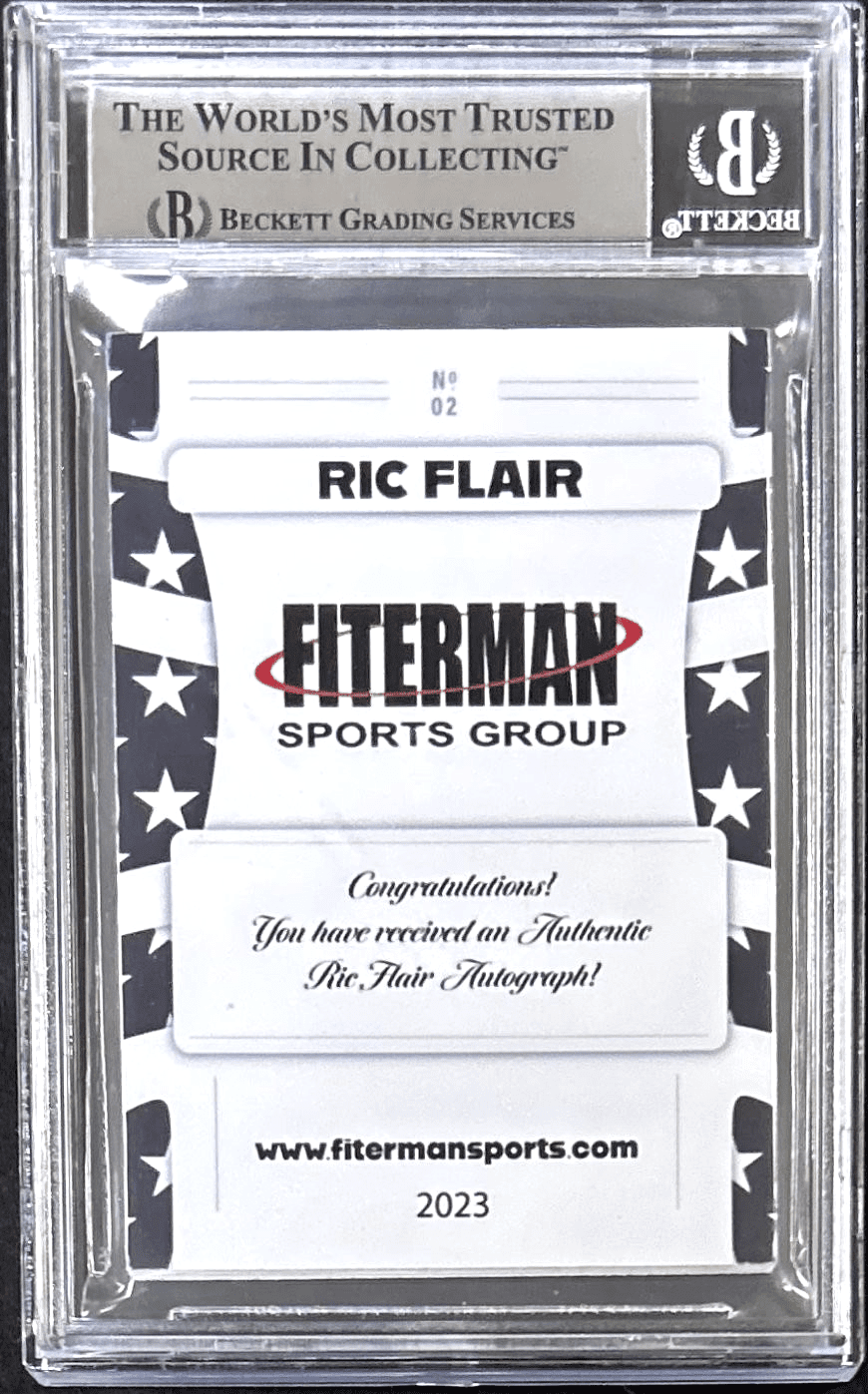Ric Flair Signed 2023 Fiterman Sports Exclusive Card #2 Beckett 16091693 - Image 2