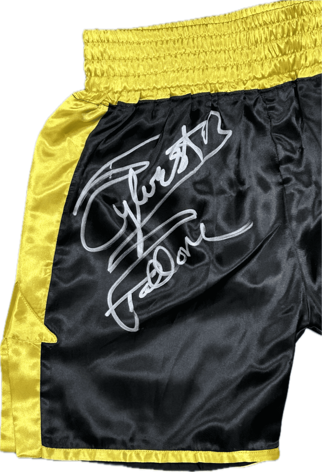 Sylvester Stallone Signed Rocky Black Yellow Trunks Beckett Authenticated - Image 2