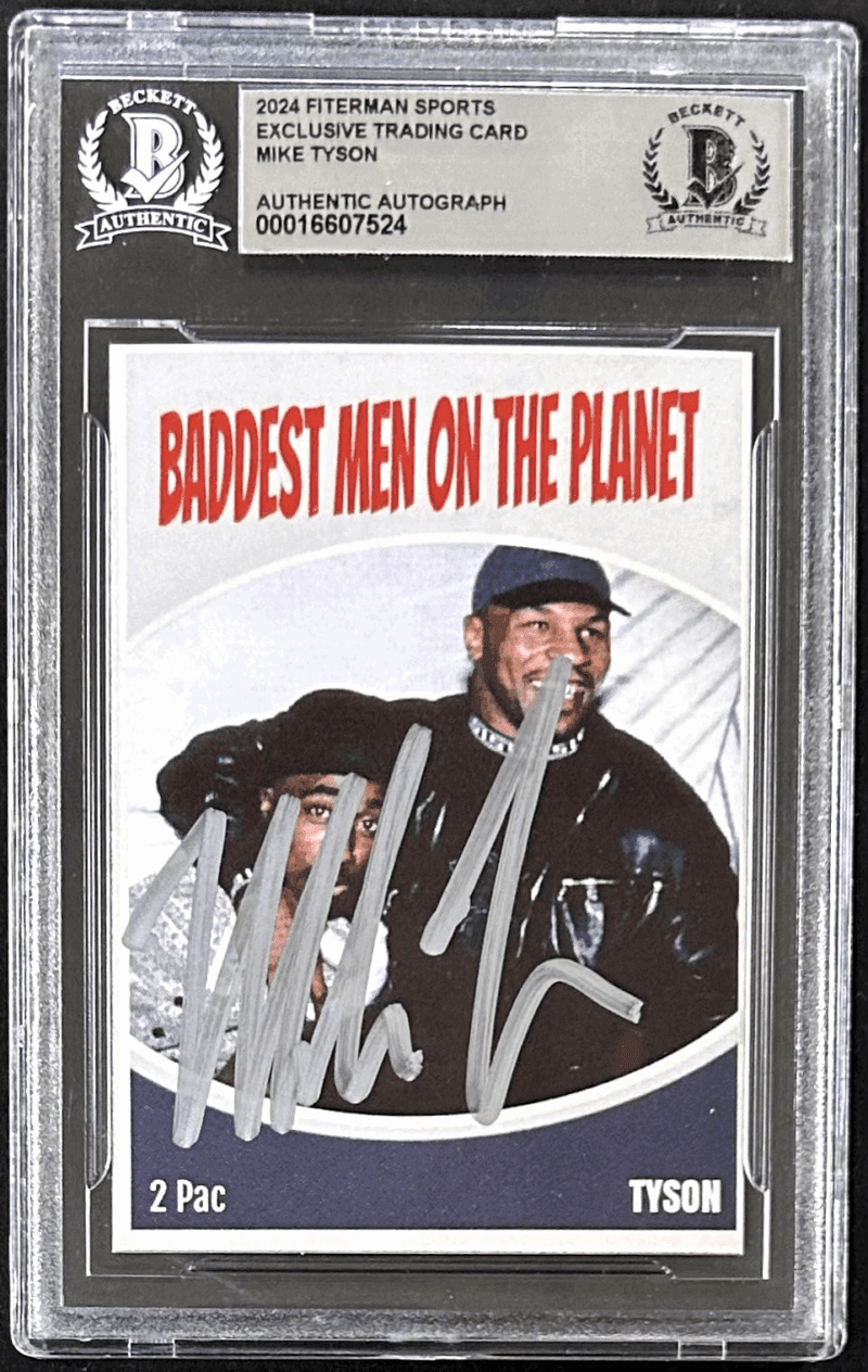 Mike Tyson Signed 2024 Fiterman Sports Exclusive  Trading Card BAS 16607524