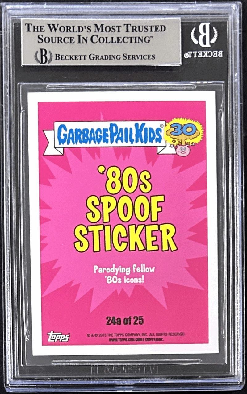 Mike Tyson Signed 2015 Garbage Pail Kids Card #24A  Beckett 14609854 Mad Mike - Image 2