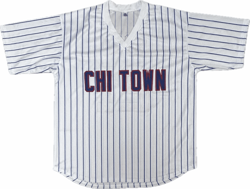 SAMMY SOSA SIGNED AUTOGRAPHED STRIPES BLUE/RED CUSTOM JERSEY JSA AUTHENTICATED - Image 4