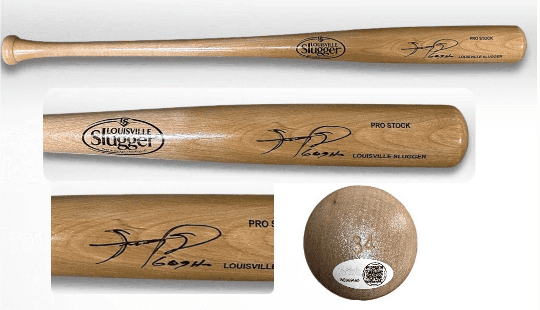 SAMMY SOSA SIGNED BLONDE LOUISVILLE SLUGGER BAT JSA 609 HR