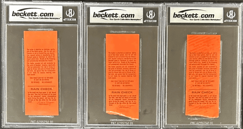 PETE ROSE AUTOGRAPHED LOT OF 3 TICKETS REDS VS PHILLIES 9/1-3/1979 GAMES SERIES - Image 5