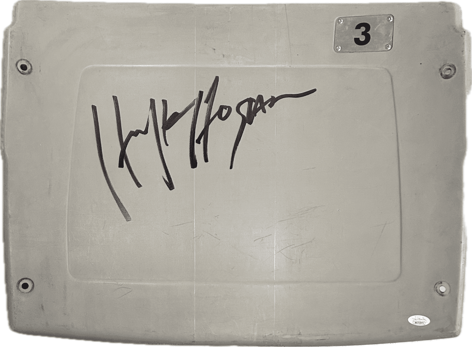 HULK HOGAN AUTOGRAPHED PONTIAC SILVERDOME SEAT BACK JSA WA745375 WRESTLEMANIA 3