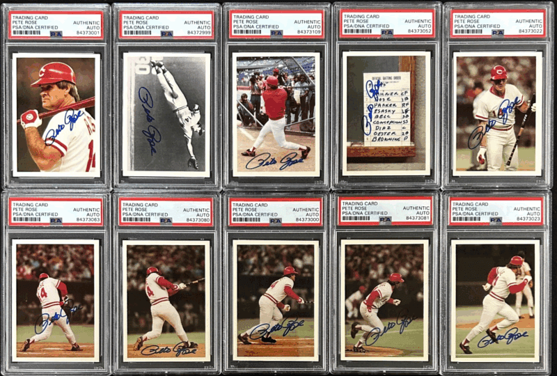 Pete Rose Signed 1985 Topps The Official Pete Rose Baseball 120 Card Set PSA/DNA - Image 8