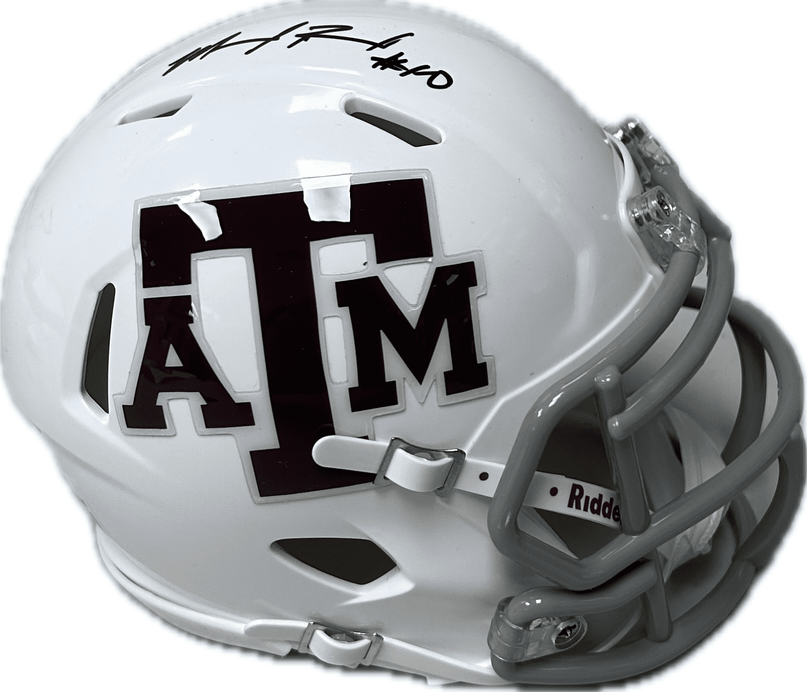 MARCEL REED AUTOGRAPHED WHITE TEXAS A&M SPEED MINI HELMET JSA #10
