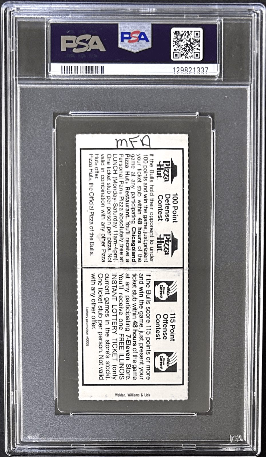 1992 NBA FINALS GAME 2 BULLS VS BLAZERS RED TICKET PSA/DNA 2 MICHAEL JORDAN - Image 2