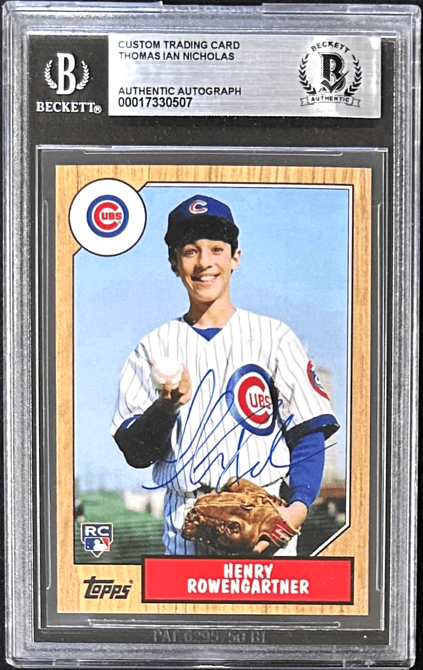 THOMAS IAN NICHOLAS AUTOGRAPHED TOPPS CUSTOM TRADING CARD BECKETT 17330507