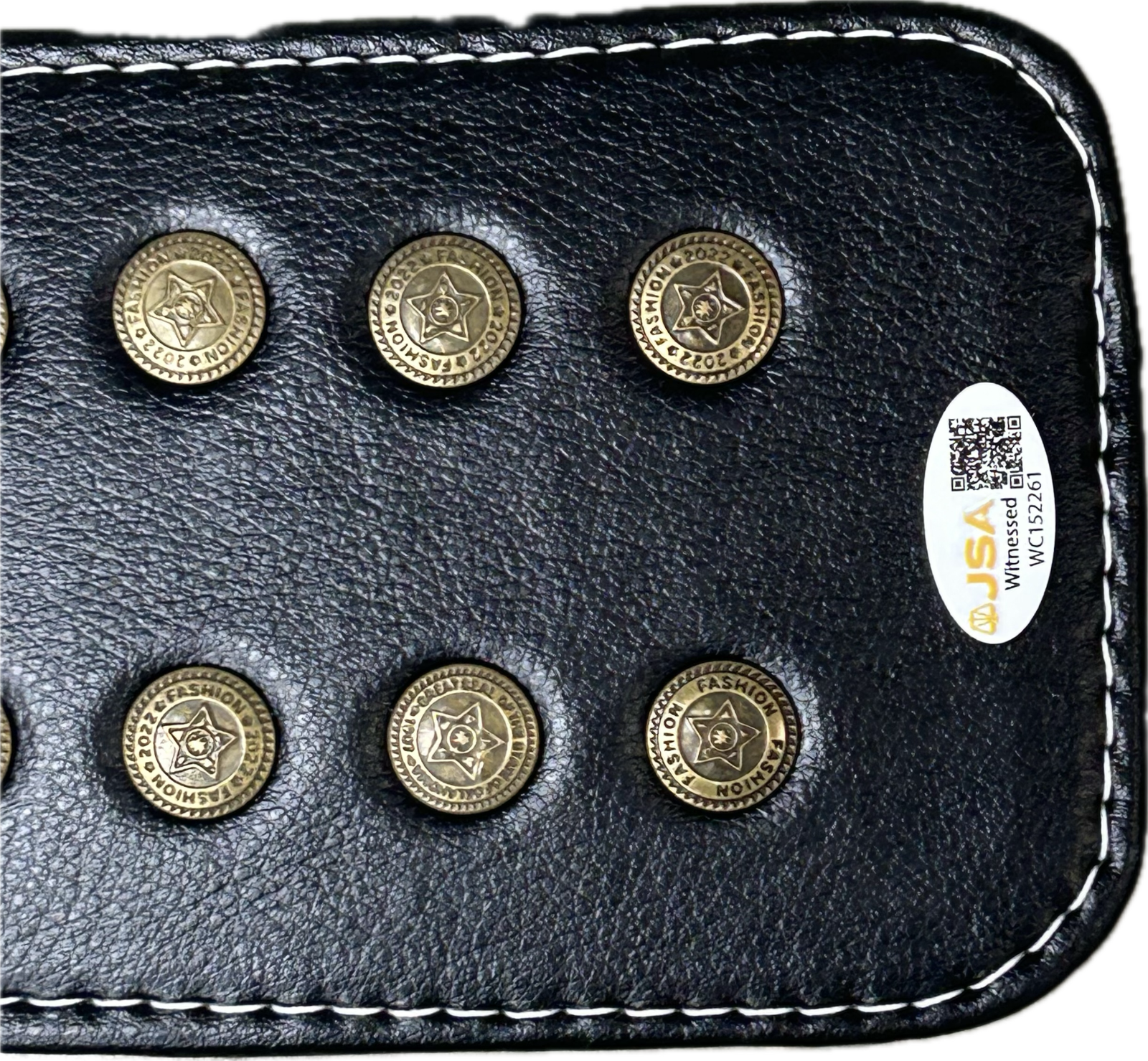 RIC FLAIR AUTOGRAPHED CUSTOM EAGLE BLACK & GOLD BELT JSA SILVER - Image 5