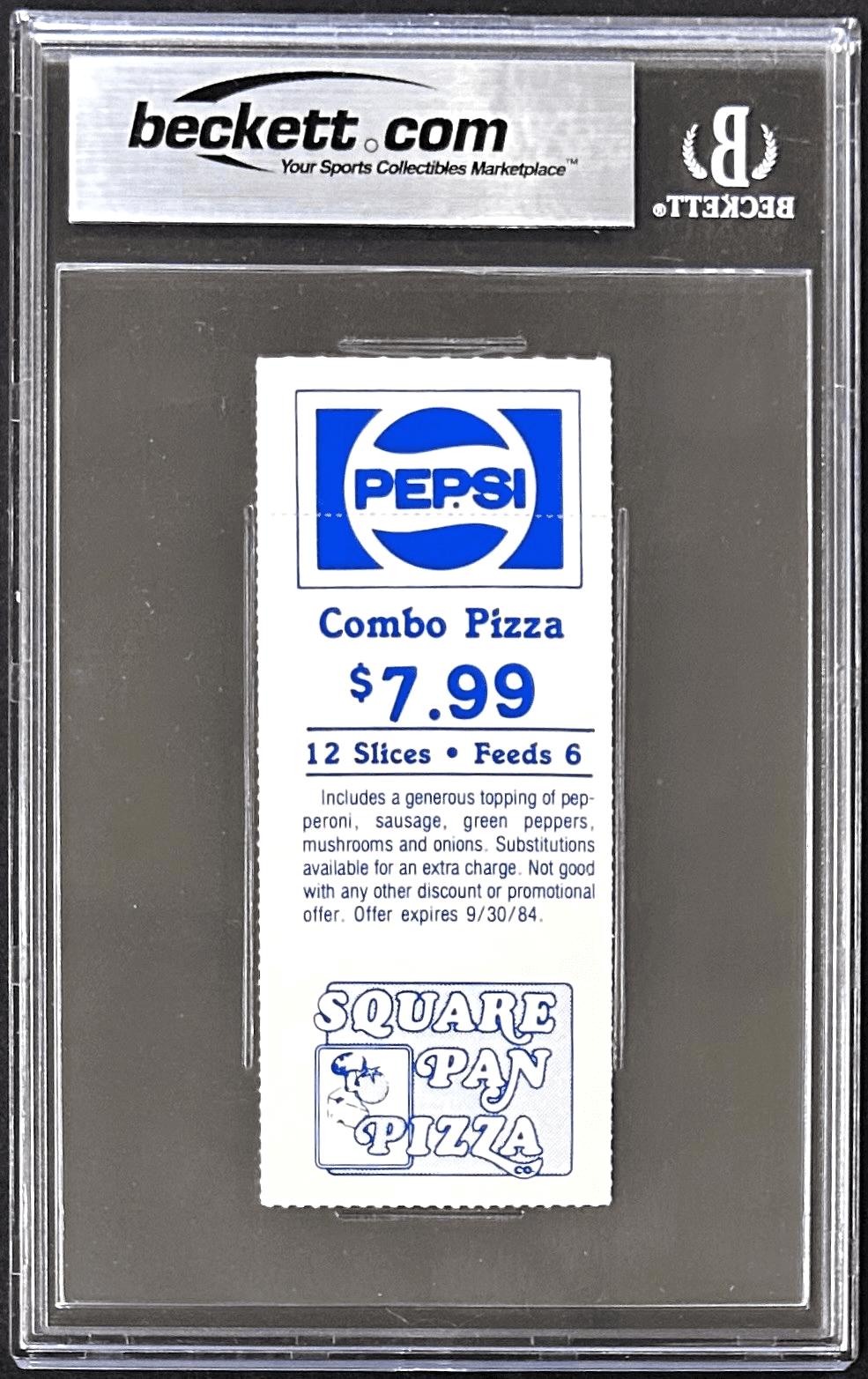 EARL CAMPBELL AUTOGRAPHED OILERS VS CHARGERS TICKET STUB BECKETT AUTO 10 NM-MT 8 - Image 2