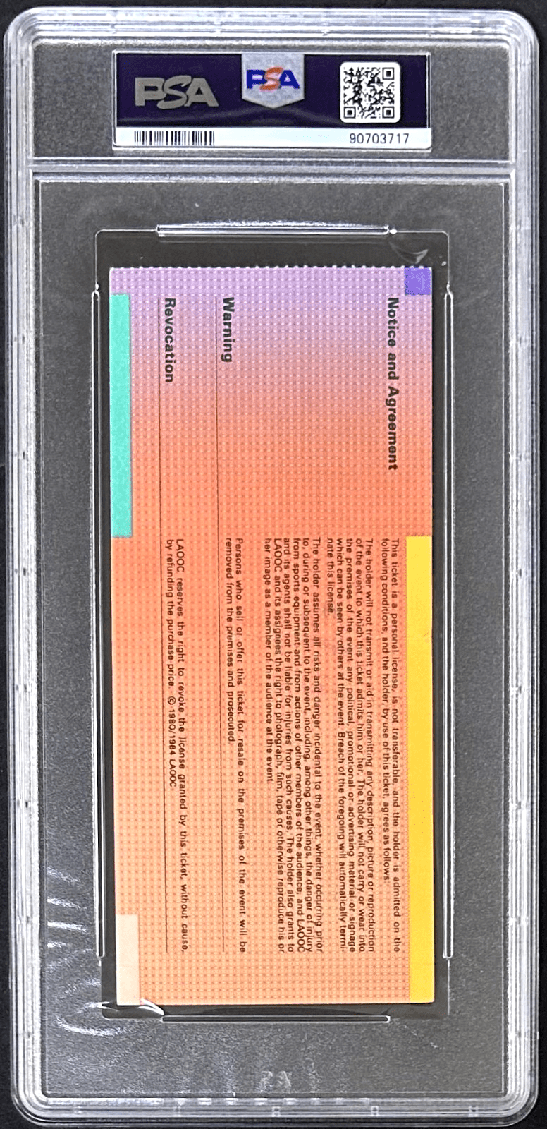 MARK MCGWIRE AUTOGRAPHED 1984 USA OLYMPICS BASEBALL TICKET STUB PSA/DNA GOOD 2 - Image 3