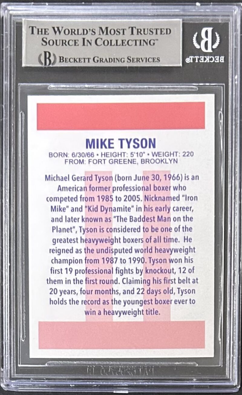 Mike Tyson Signed Autographed Custom Trading Card Beckett 15989413 - Image 2
