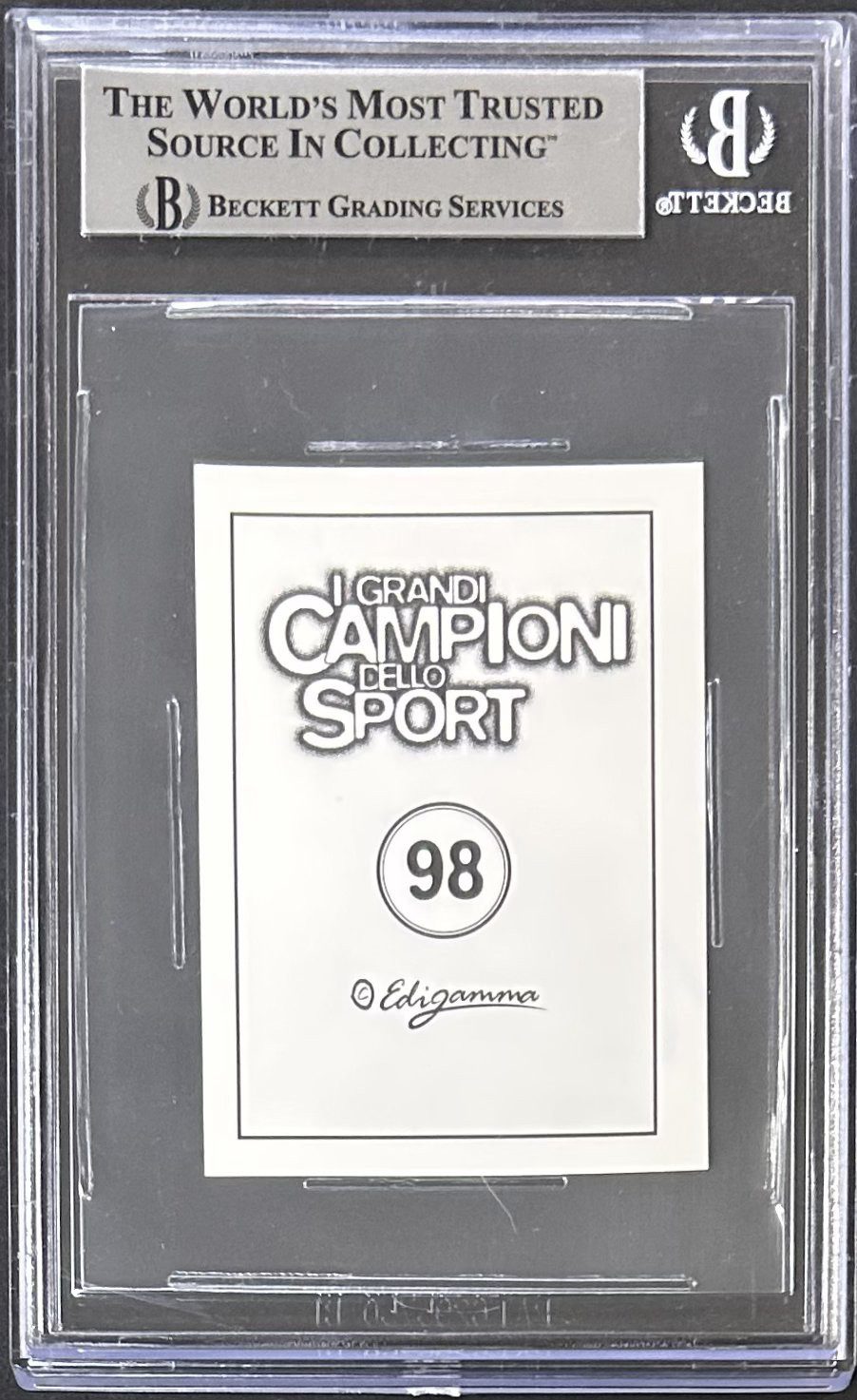 Mike Tyson Signed 1997 Edigamma Grandi Champini Sport Sticker #98 BAS 15333635 - Image 2