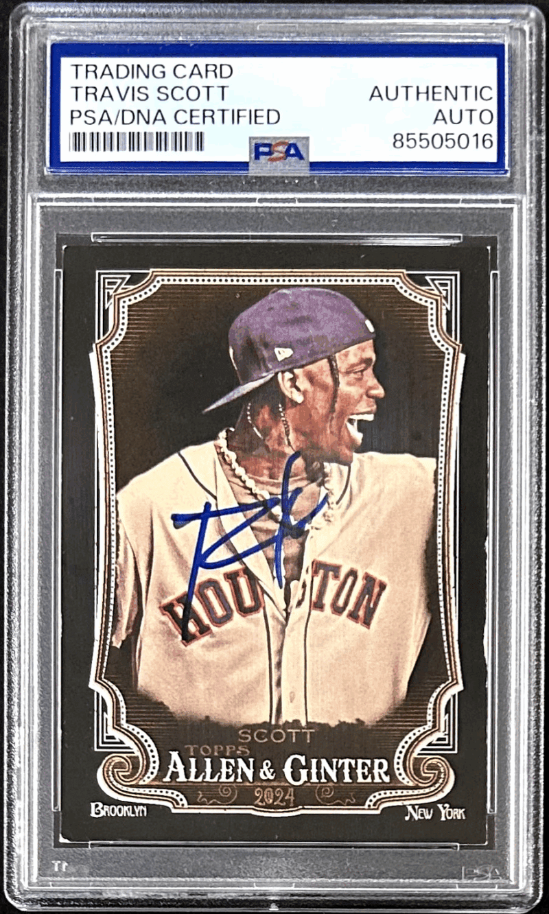 Travis Scott Signed 2024 Topps Allen & Ginter Card #274 PSA/DNA 85505016
