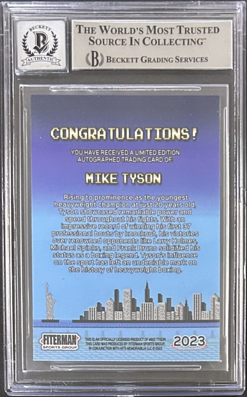 Mike Tyson Signed 2024 Fiterman Sports Exclusive PO Trading Card BAS 16605564 - Image 2