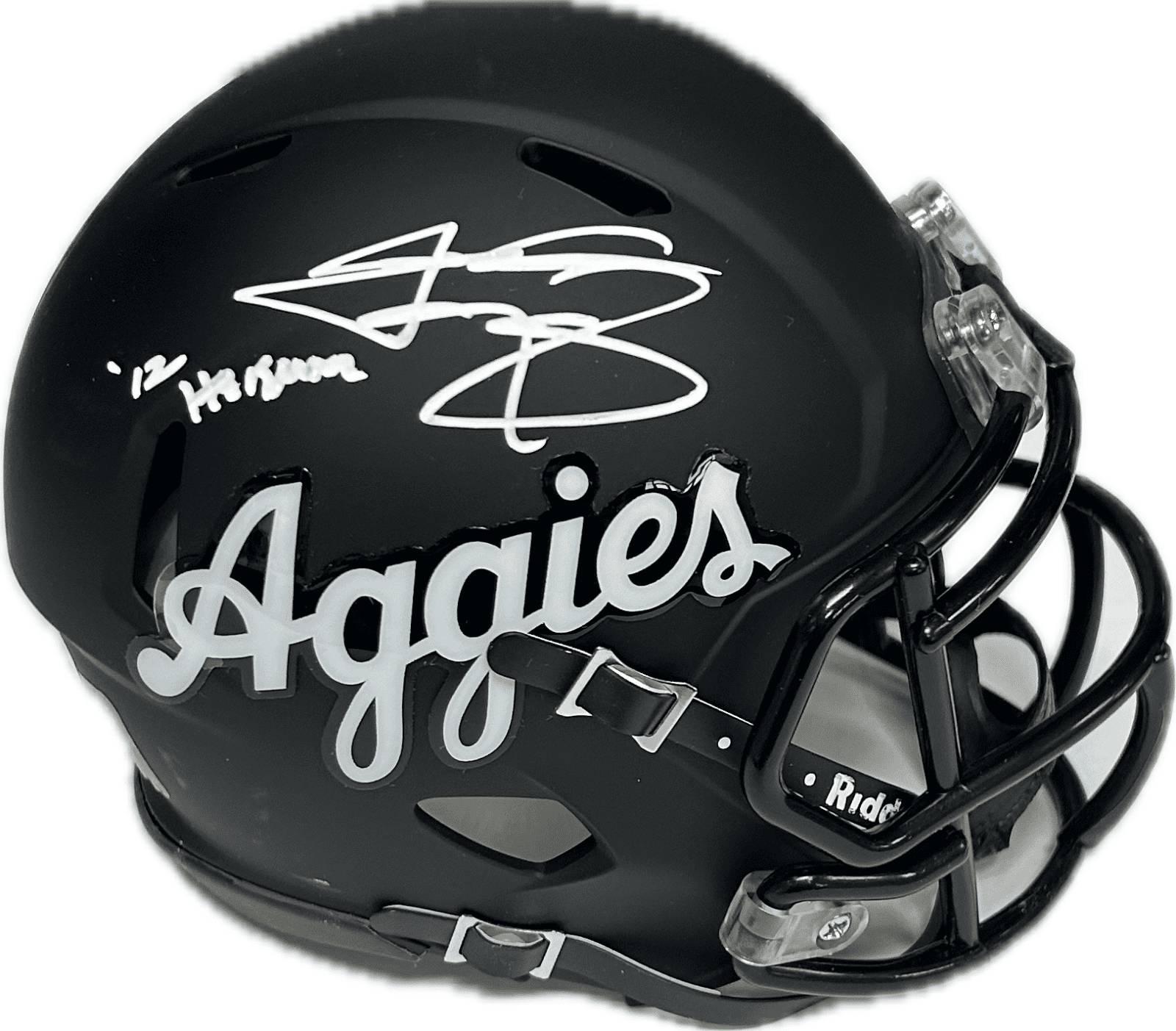 JOHNNY MANZIEL AUTOGRAPHED BLACK TEXAS A&M SPEED MINI HELMET JSA '12 HEISMAN - Image 2