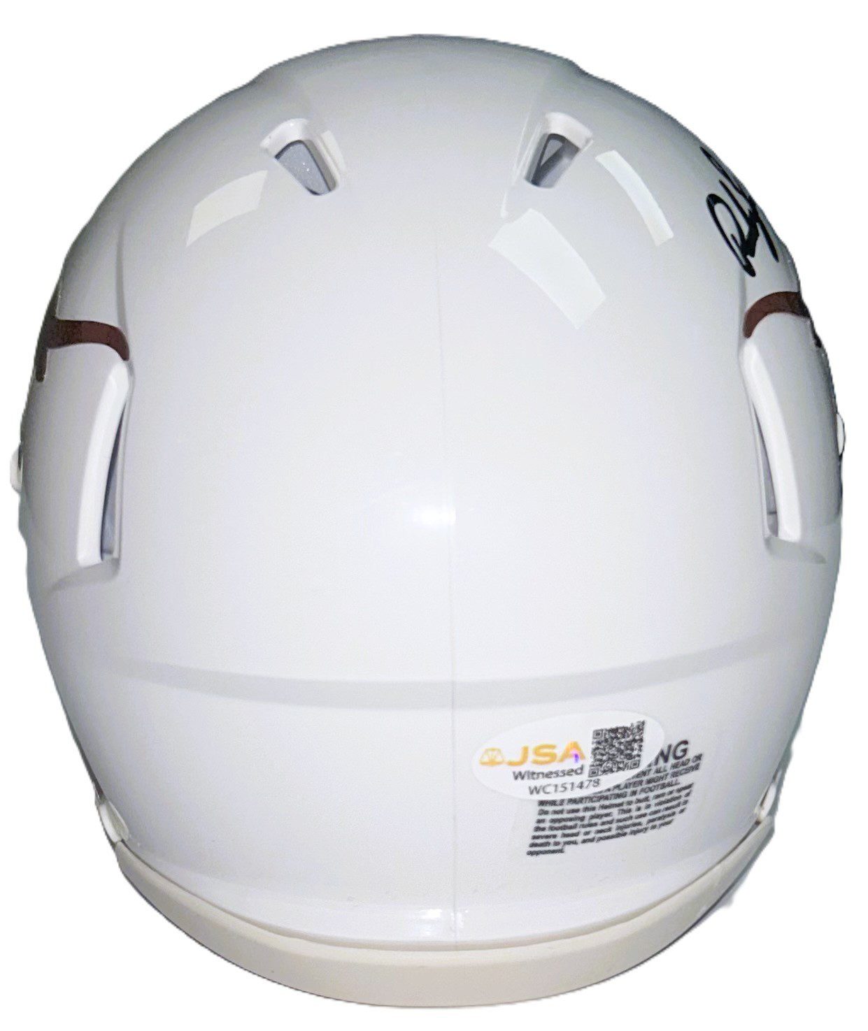 PARKER LIVINGSTONE AUTOGRAPHED TEXAS LONGHORNS SPEED MINI HELMET JSA - Image 4