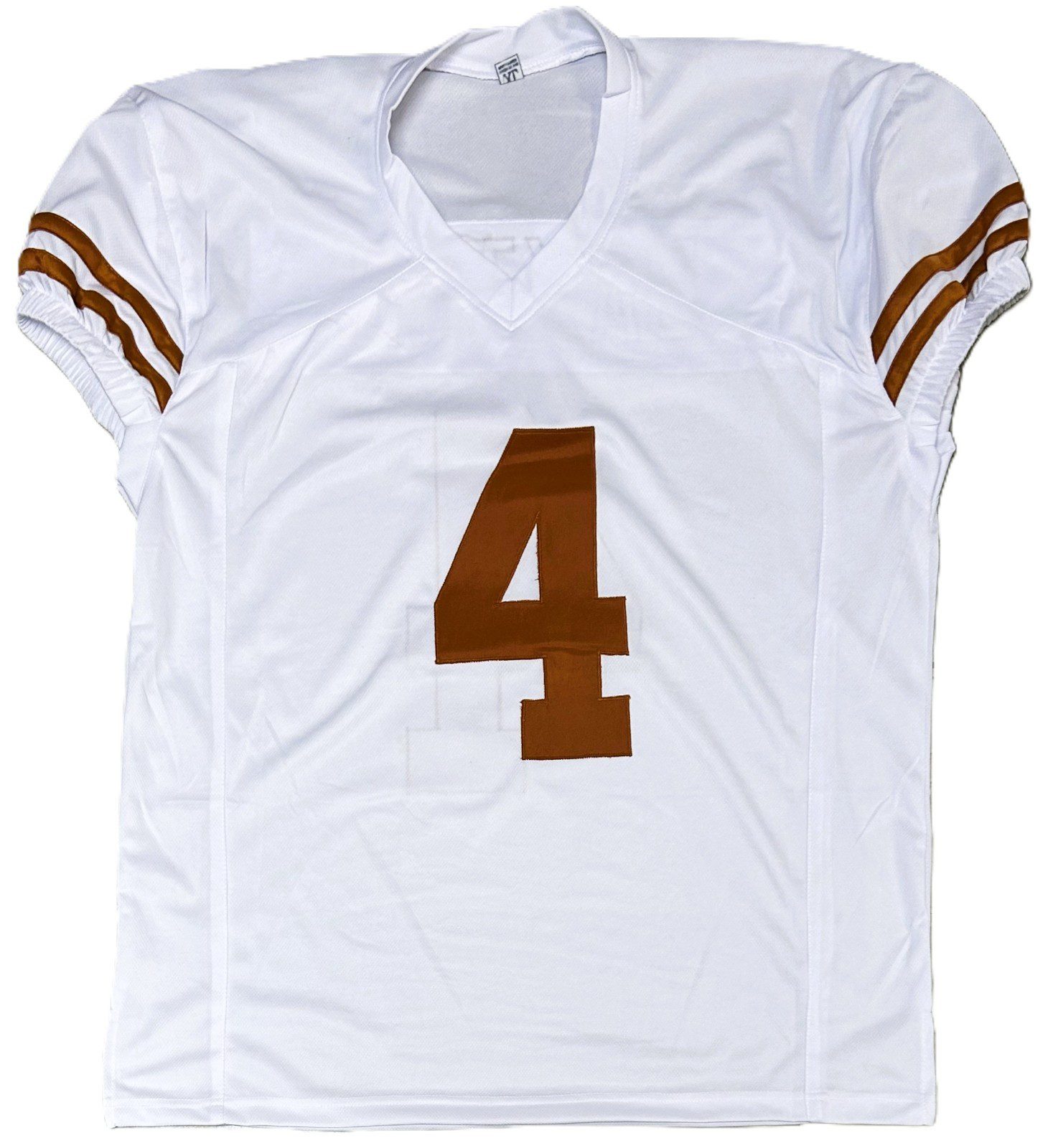 CJ BAXTER AUTOGRAPHED CUSTOM WHITE & BURNT ORANGE JERSEY JSA - Image 4