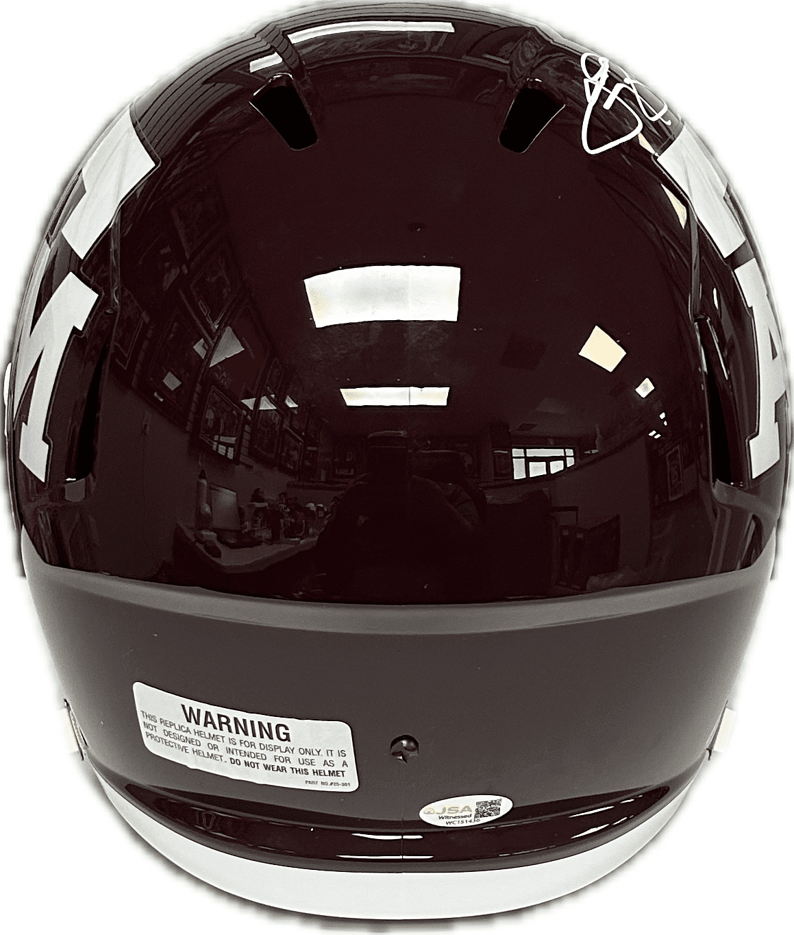 JOHNNY MANZIEL AUTOGRAPHED MAROON A&M SPEED FULL SIZE HELMET JSA '12 HEISMAN - Image 5