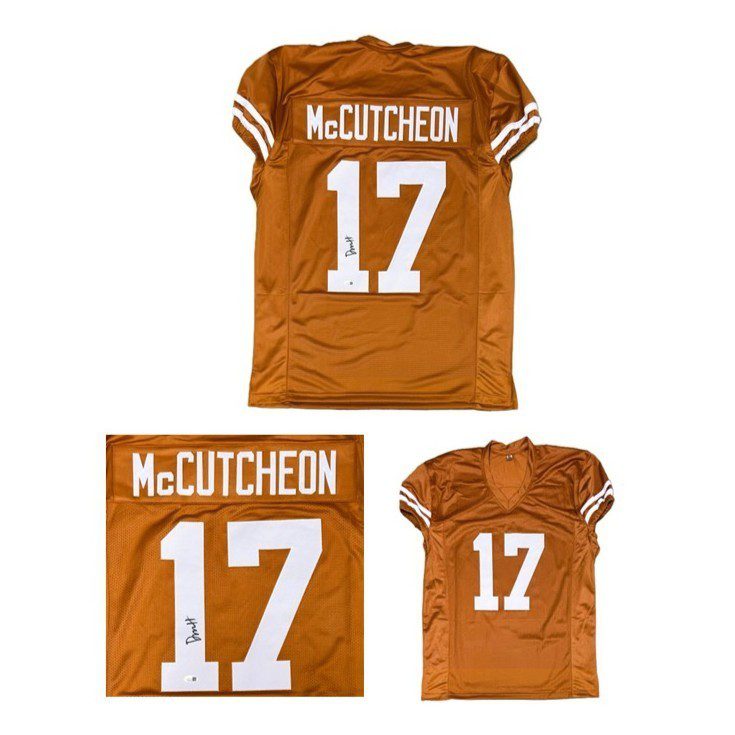 DAYLAN MCCUTCHEON AUTOGRAPHED CUSTOM BURNT ORANGE JERSEY JSA