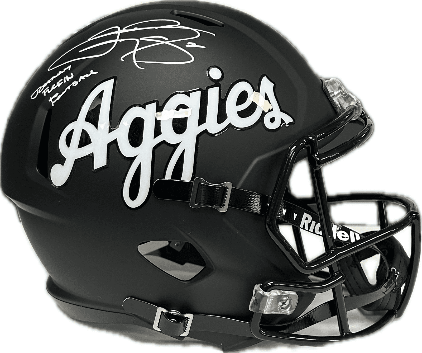 JOHNNY MANZIEL AUTOGRAPHED BLACK A&M SPEED FULL SIZE HELMET JSA F'N Football