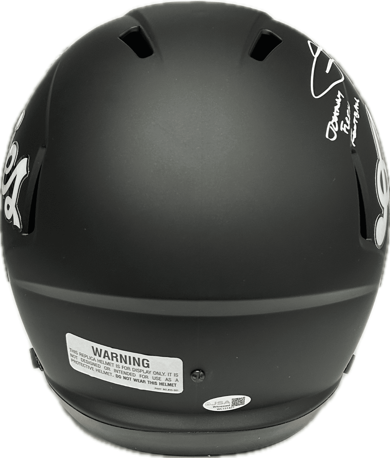 JOHNNY MANZIEL AUTOGRAPHED BLACK A&M SPEED FULL SIZE HELMET JSA F'N Football - Image 5