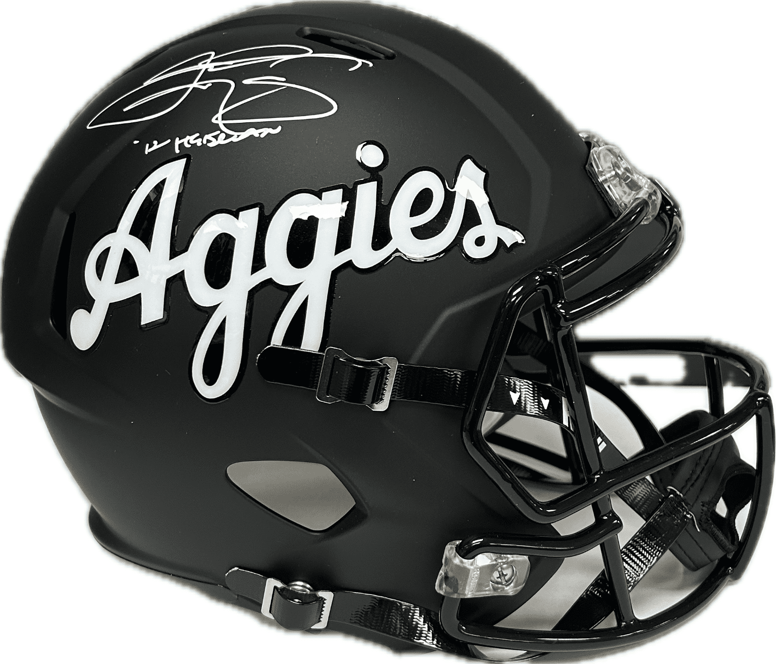 JOHNNY MANZIEL AUTOGRAPHED BLACK A&M SPEED FULL SIZE HELMET JSA '12 HEISMAN