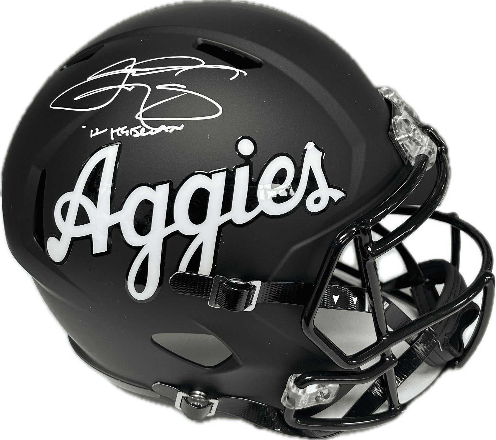 JOHNNY MANZIEL AUTOGRAPHED BLACK A&M SPEED FULL SIZE HELMET JSA '12 HEISMAN - Image 2
