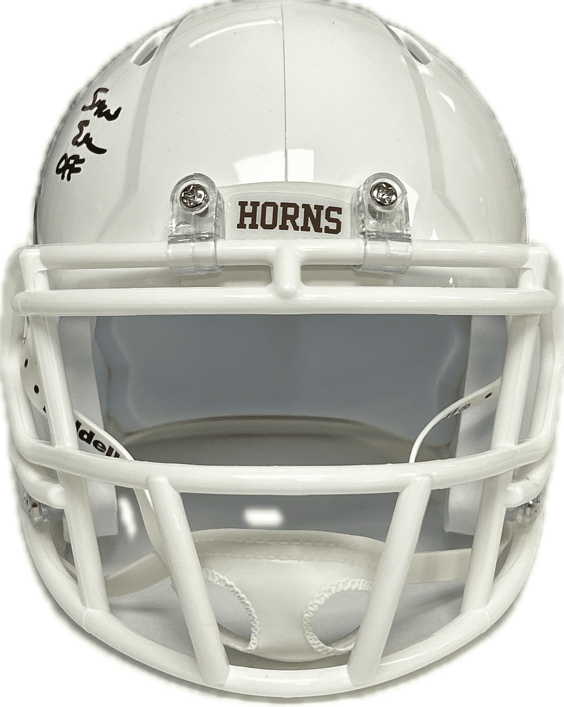 JOHNNY MANZIEL AUTOGRAPHED LONGHORNS SPEED MINI HELMET JSA SAW EM OFF - Image 4