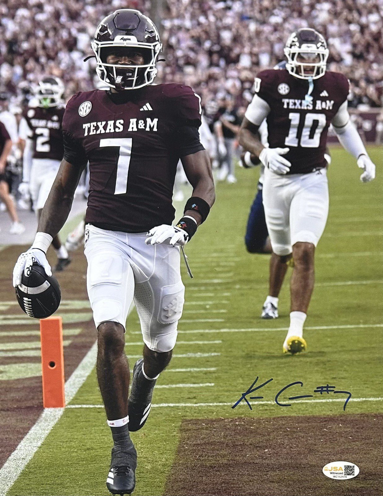 KC CONCEPCION AUTOGRAPHED 11x14 PHOTO JSA TEXAS A&M #1