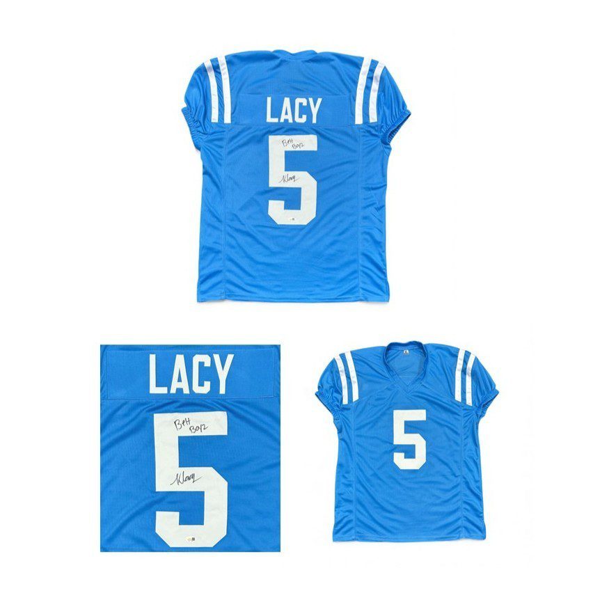 KEWAN LACY SIGNED CUSTOM LIGHT BLUE JERSEY JSA WITNESS “BELT BOYZ”