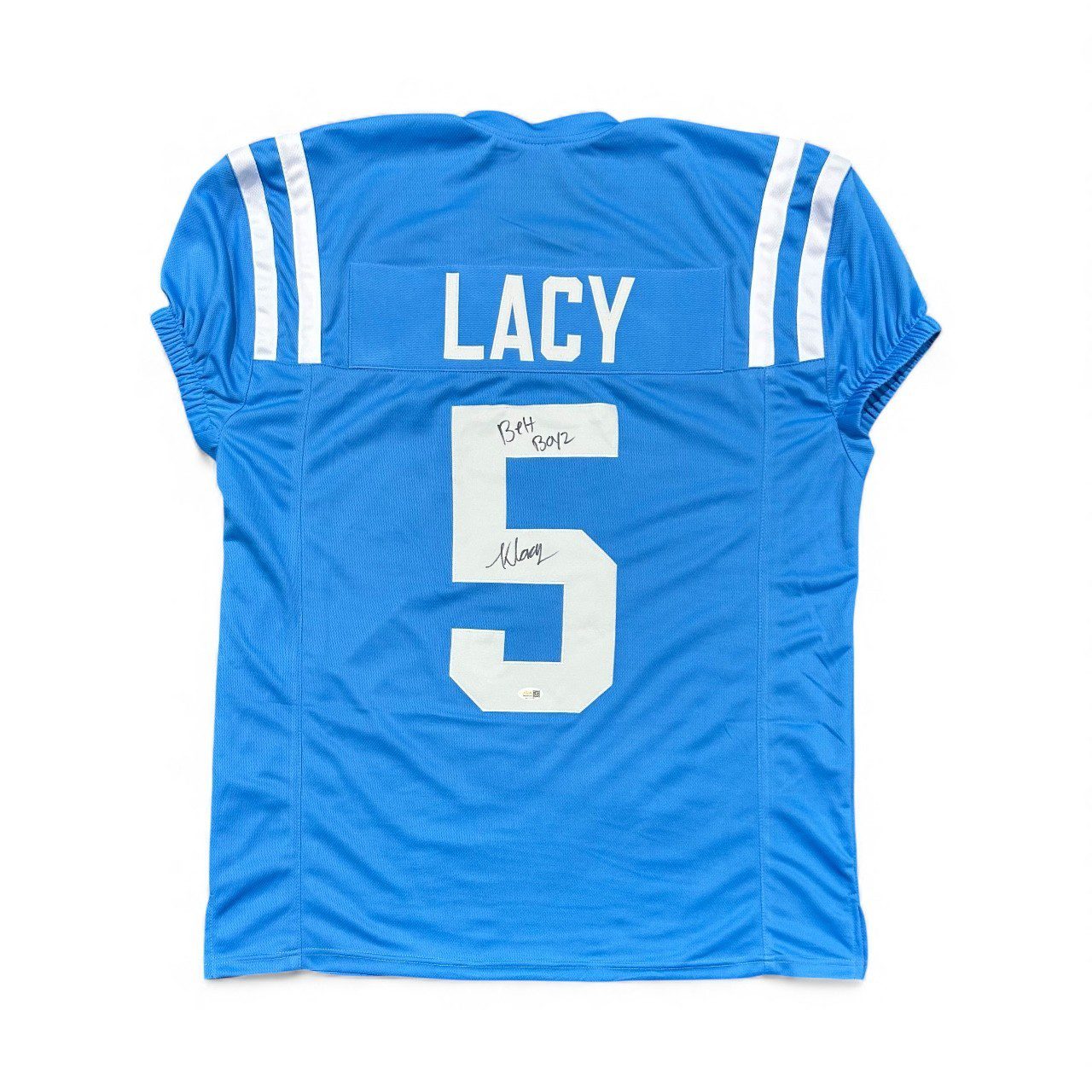 KEWAN LACY SIGNED CUSTOM LIGHT BLUE JERSEY JSA WITNESS “BELT BOYZ” - Image 2