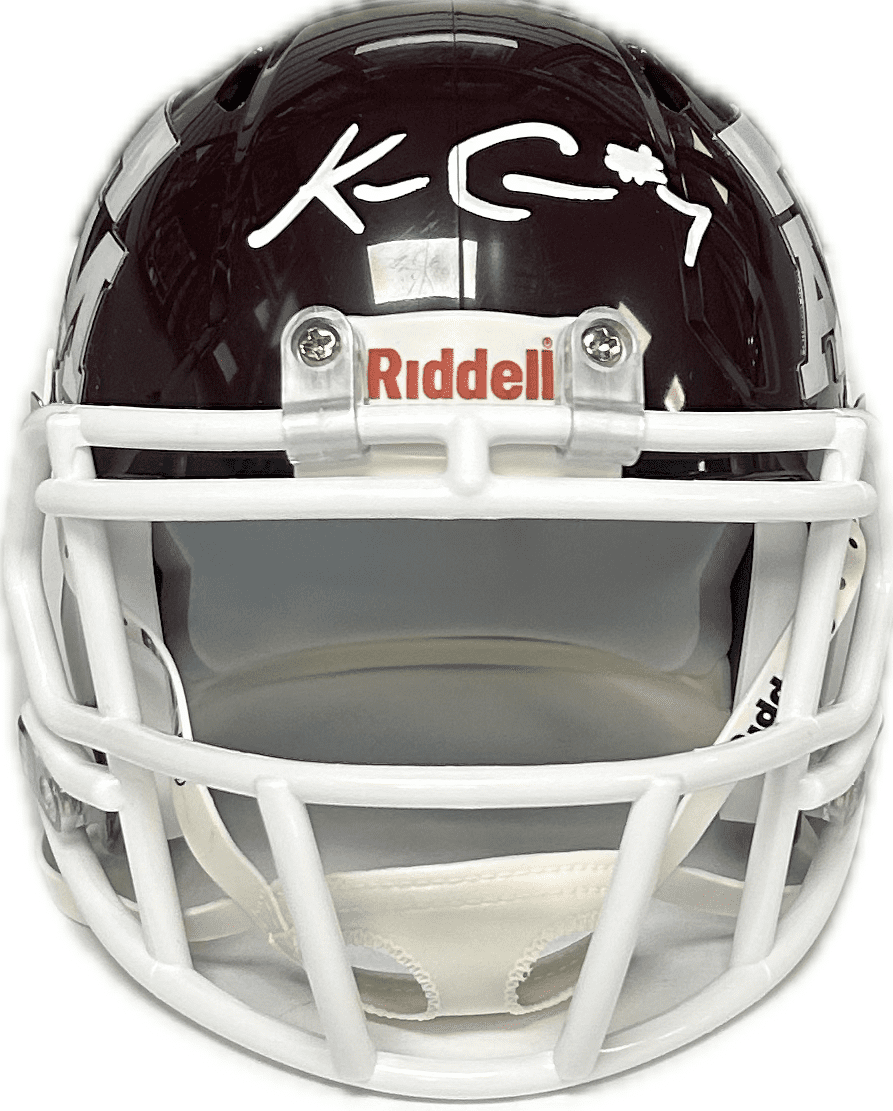 KC CONCEPCION AUTOGRAPHED MAROON TEXAS A&M SPEED MINI SIZE HELMET JSA - Image 2