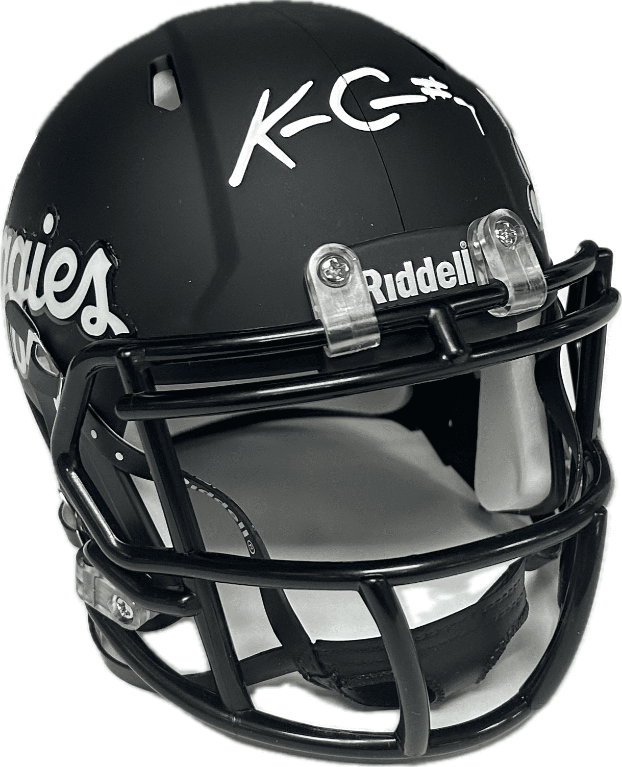 KC CONCEPCION AUTOGRAPHED BLACK TEXAS A&M SPEED MINI SIZE HELMET JSA