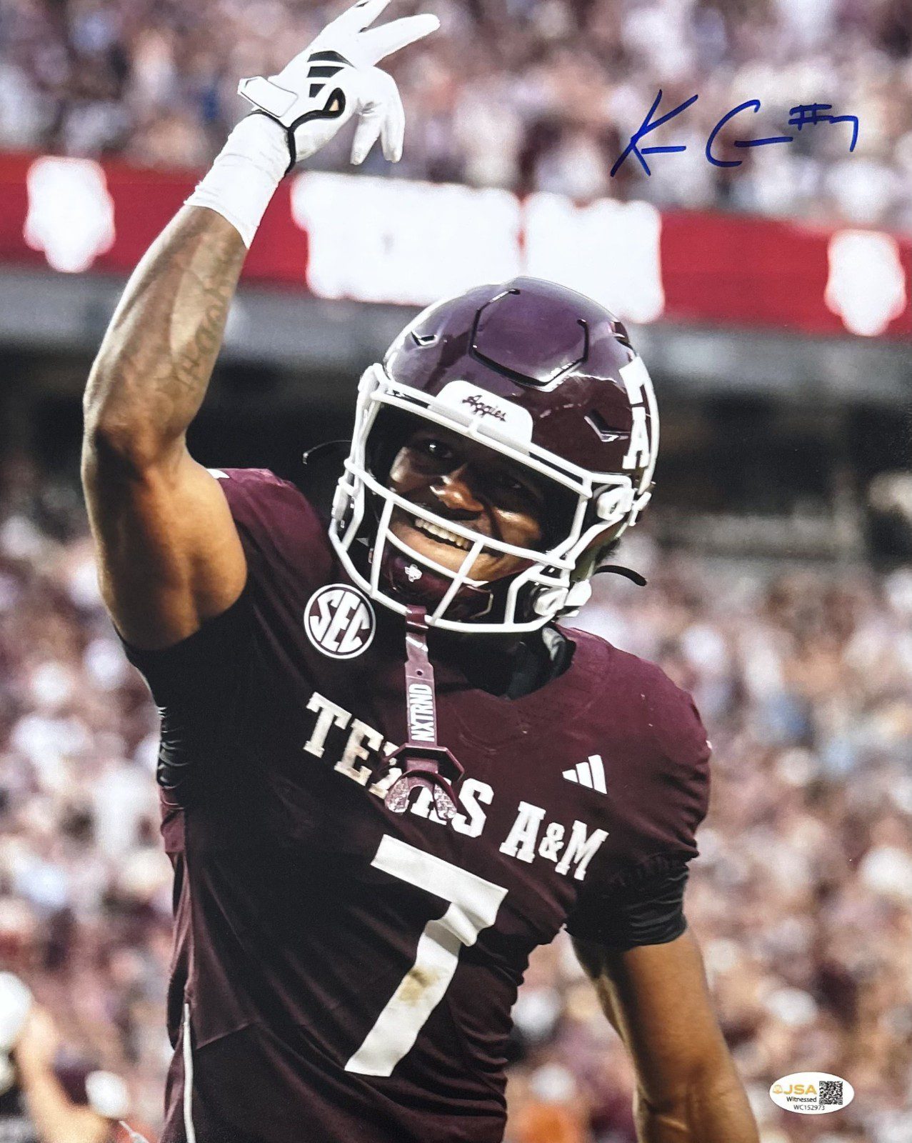 KC CONCEPCION AUTOGRAPHED 11x14 PHOTO JSA TEXAS A&M #2