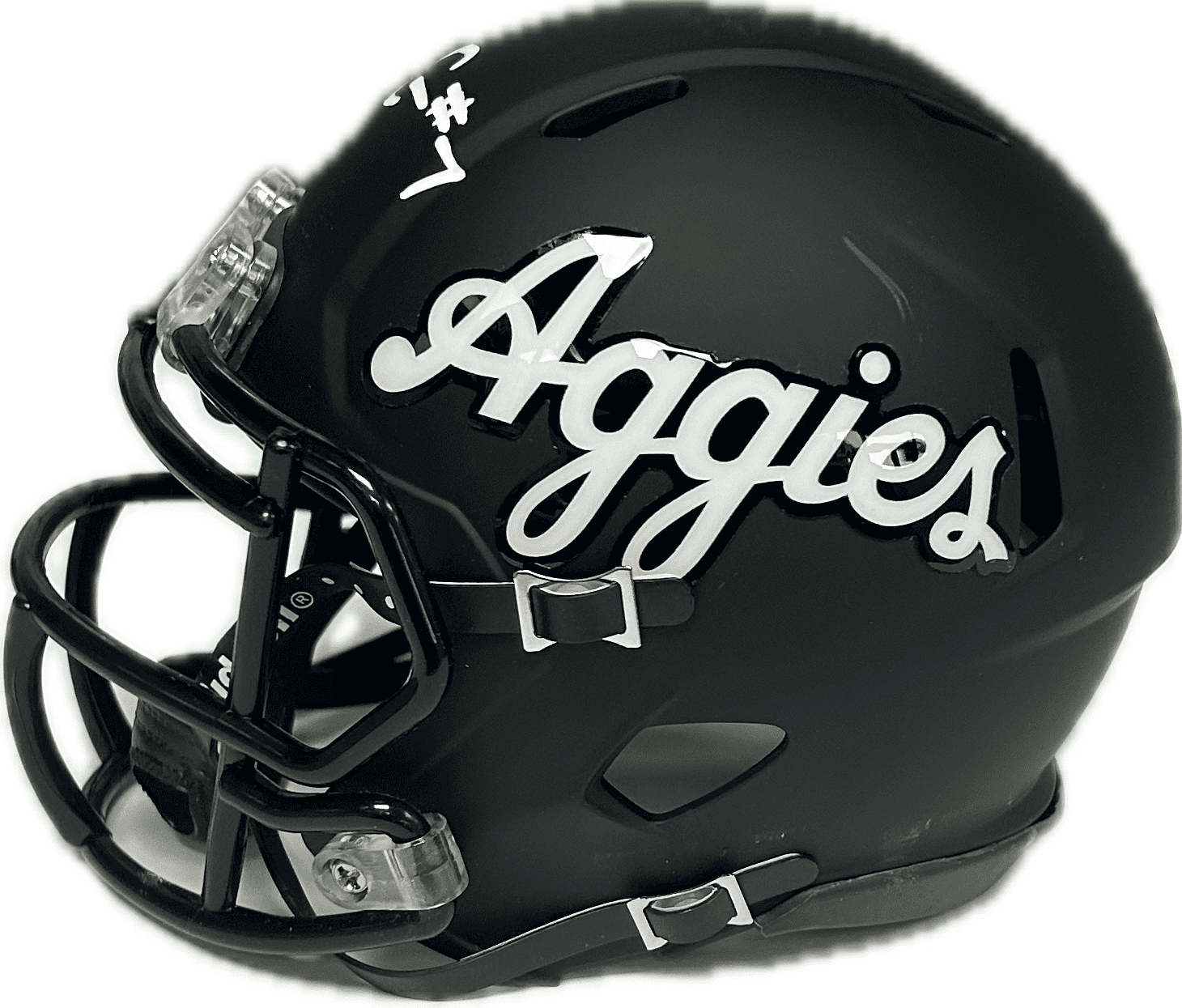 KC CONCEPCION AUTOGRAPHED BLACK TEXAS A&M SPEED MINI SIZE HELMET JSA - Image 4