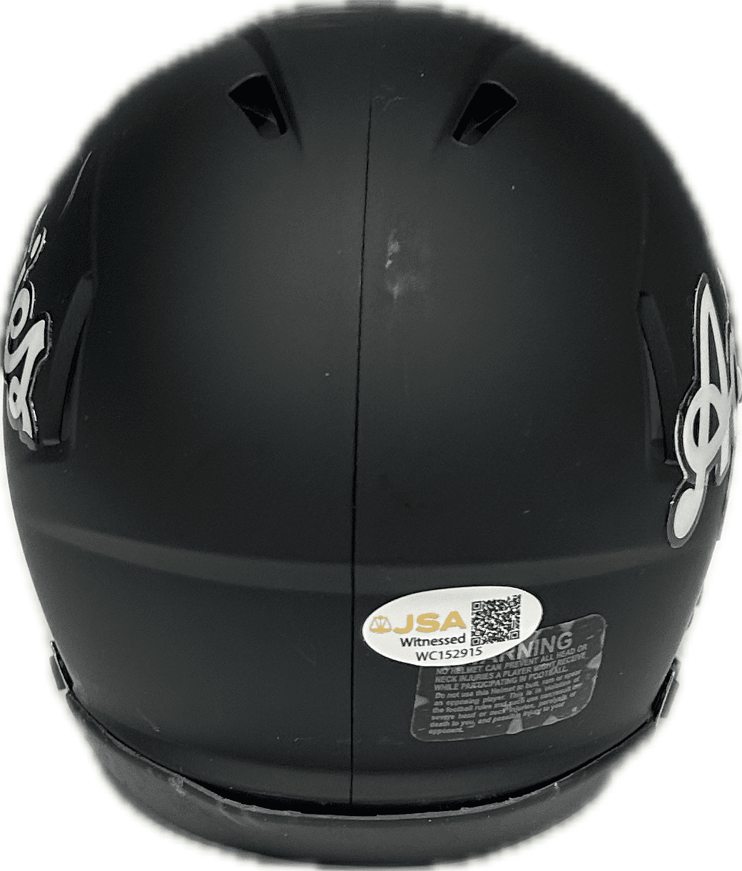 KC CONCEPCION AUTOGRAPHED BLACK TEXAS A&M SPEED MINI SIZE HELMET JSA - Image 5