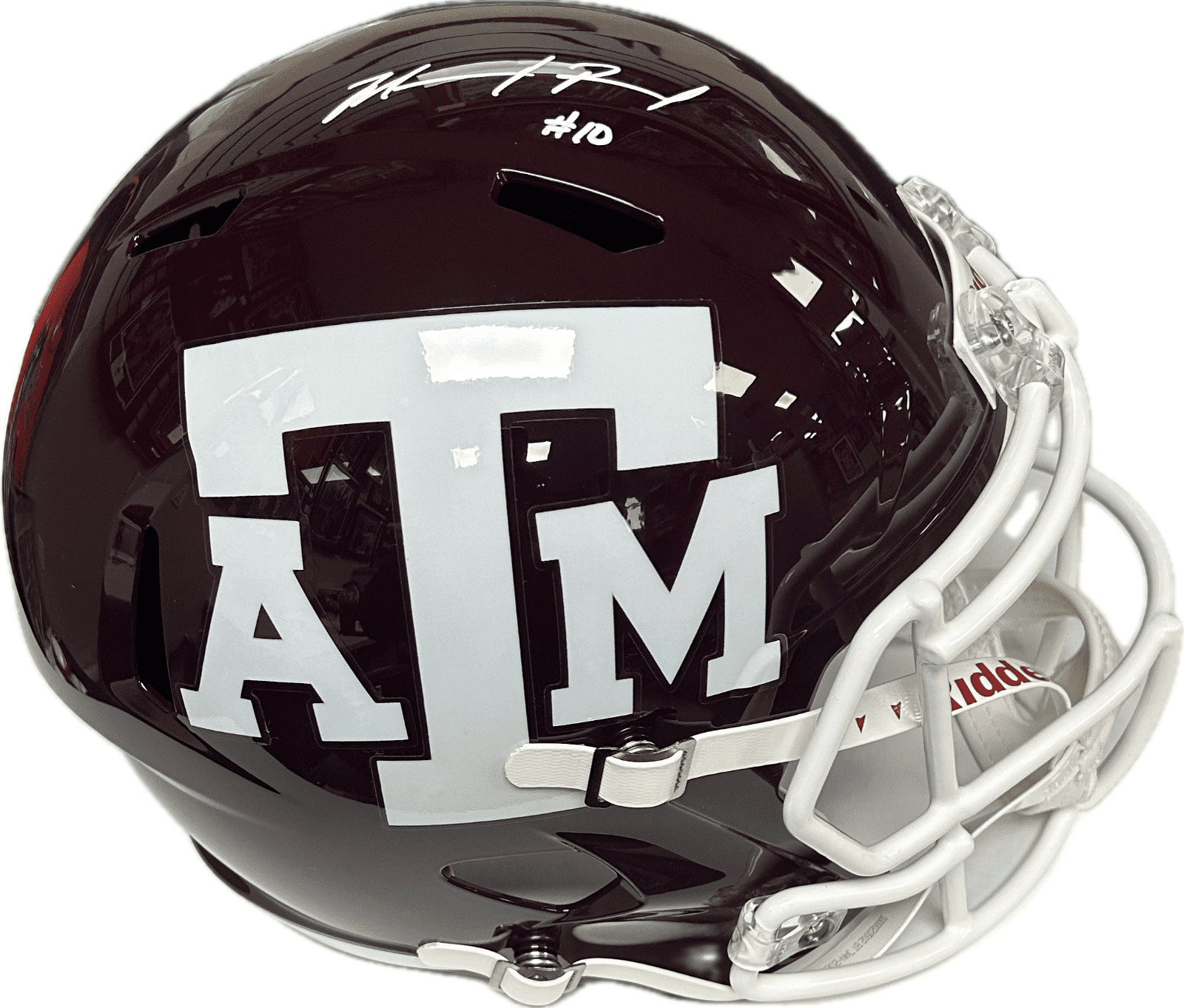 MARCEL REED AUTOGRAPHED MAROON TEXAS A&M SPEED FULL SIZE HELMET JSA