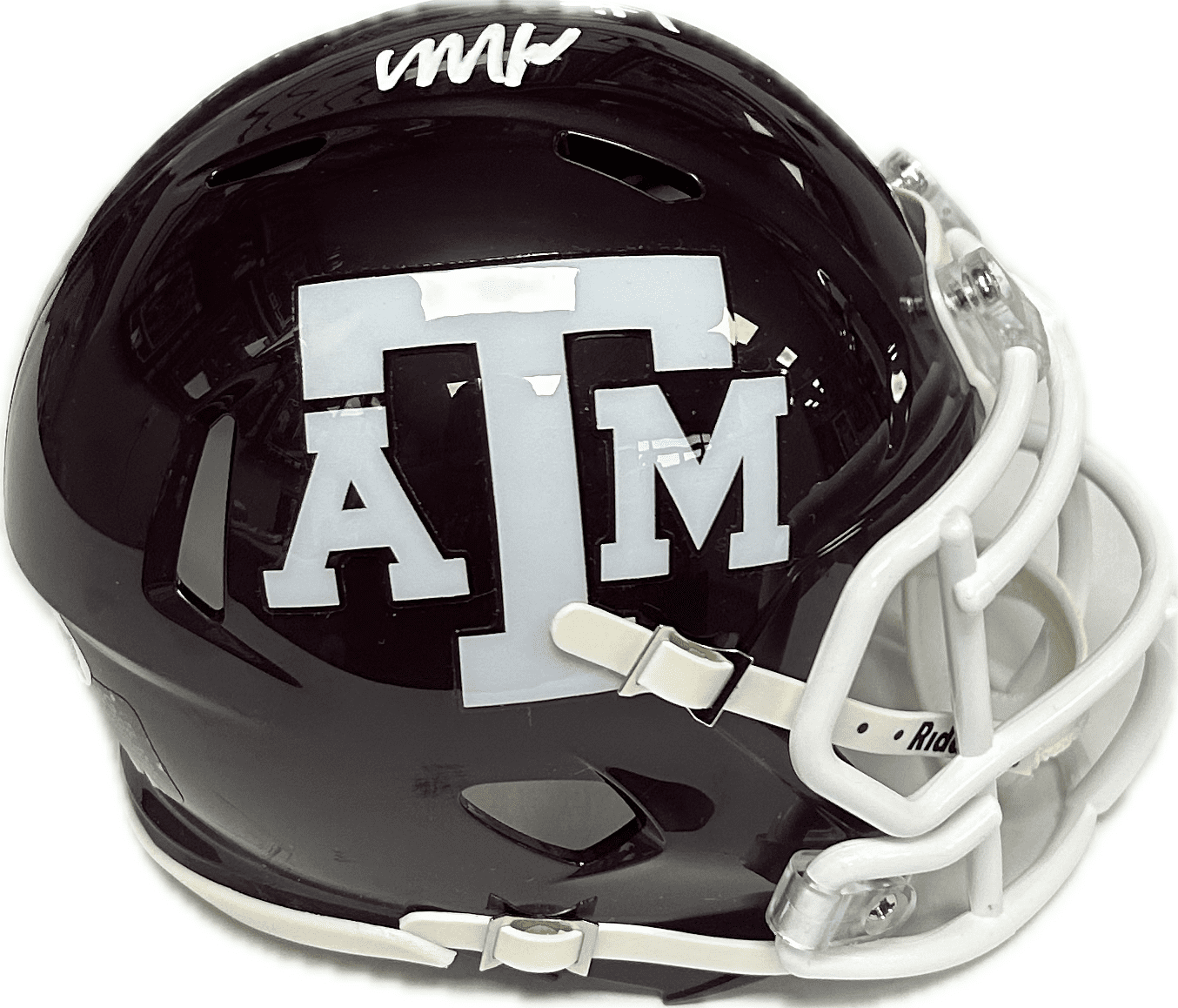 MARIO CRAVER AUTOGRAPHED MAROON TEXAS A&M SPEED MINI SIZE HELMET JSA - Image 2