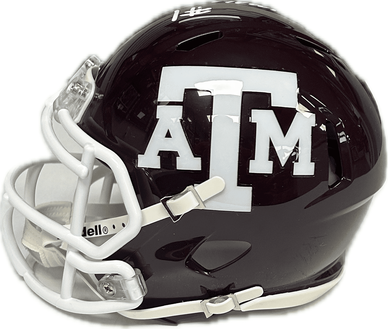 MARIO CRAVER AUTOGRAPHED MAROON TEXAS A&M SPEED MINI SIZE HELMET JSA - Image 3