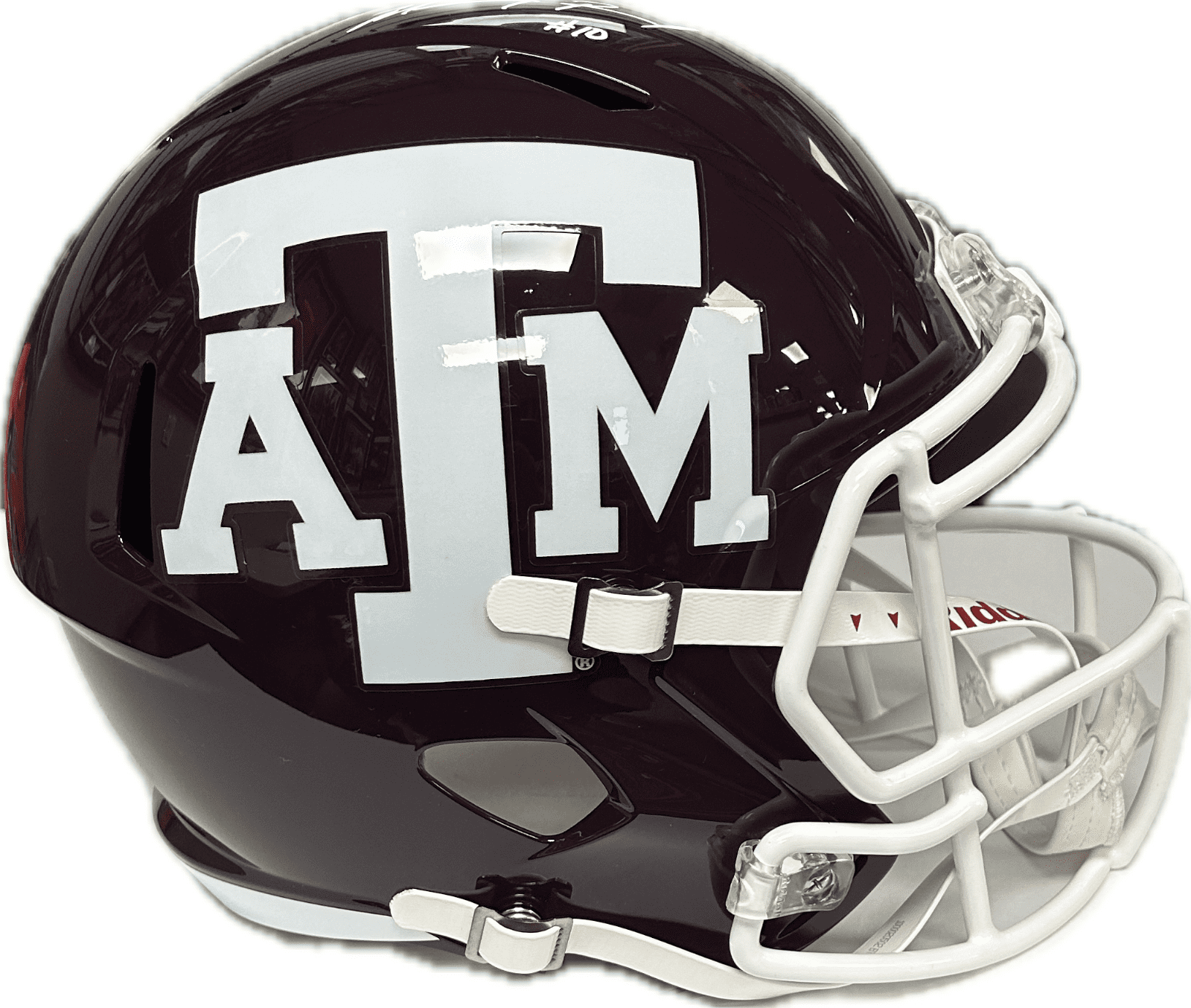 MARCEL REED AUTOGRAPHED MAROON TEXAS A&M SPEED FULL SIZE HELMET JSA - Image 2