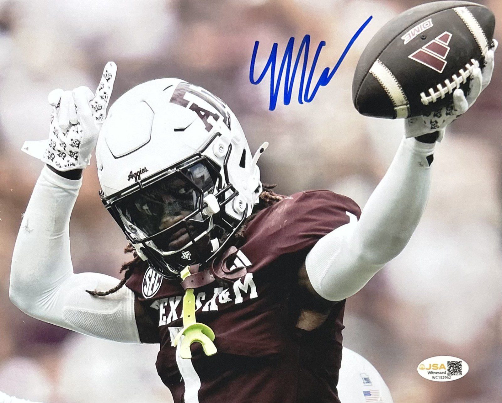 MARIO CRAVER AUTOGRAPHED 11x14 PHOTO JSA TEXAS A&M #2