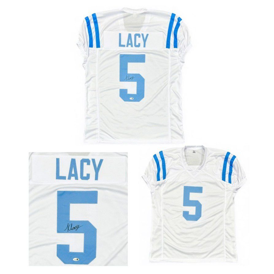KEWAN LACY SIGNED CUSTOM WHITE JERSEY JSA