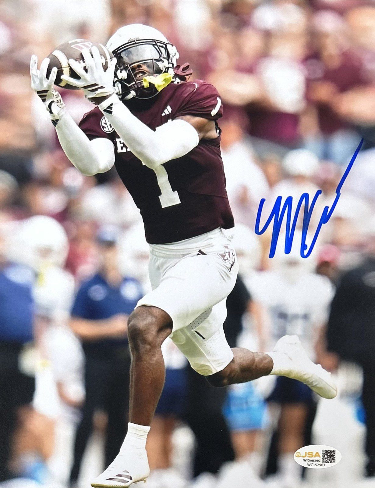 MARIO CRAVER AUTOGRAPHED 11x14 PHOTO JSA TEXAS A&M #1