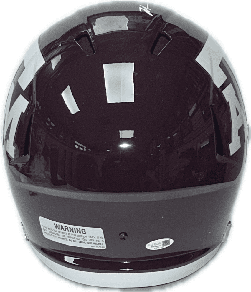 MARCEL REED AUTOGRAPHED MAROON TEXAS A&M SPEED FULL SIZE HELMET JSA - Image 5