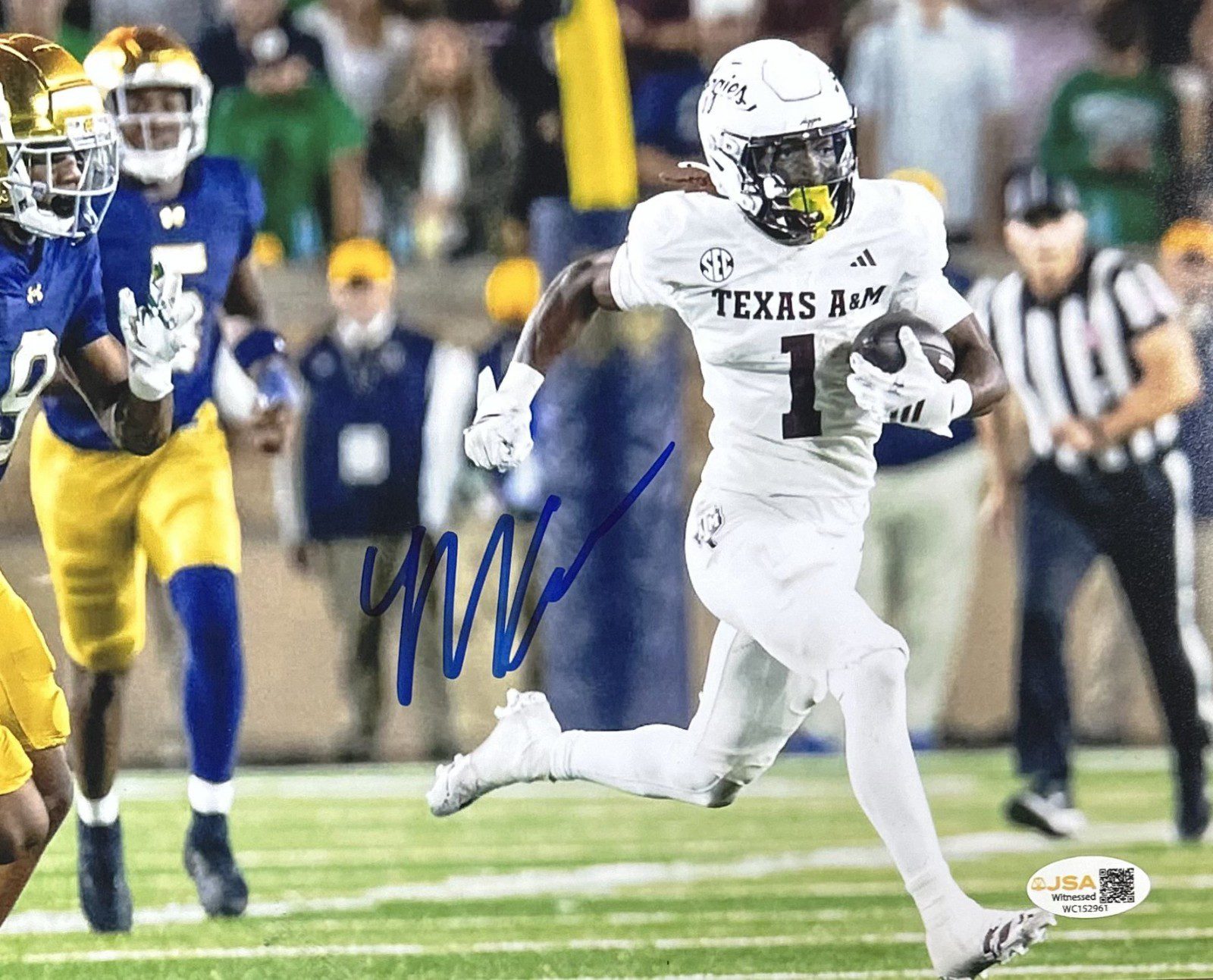 MARIO CRAVER AUTOGRAPHED 11x14 PHOTO JSA TEXAS A&M #3