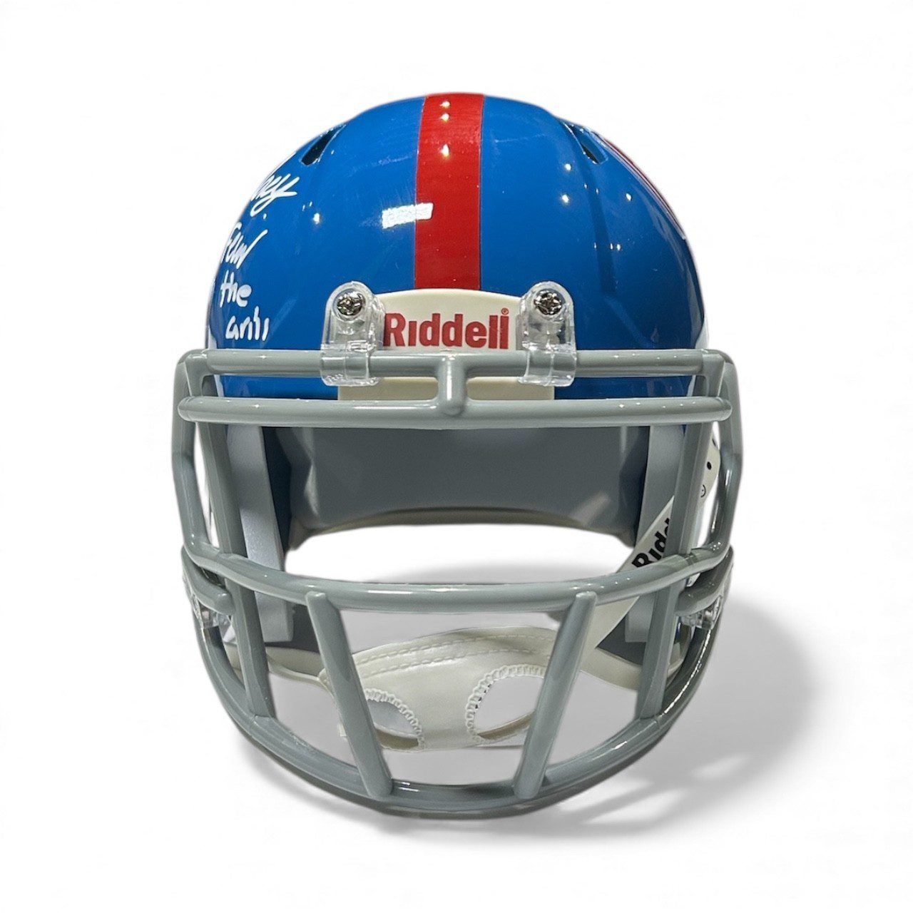 KEWAN LACY AUTOGRAPHED POWDER BLUE OLE MISS SPEED MINI HELMET JSA FEER THE GRILL - Image 4