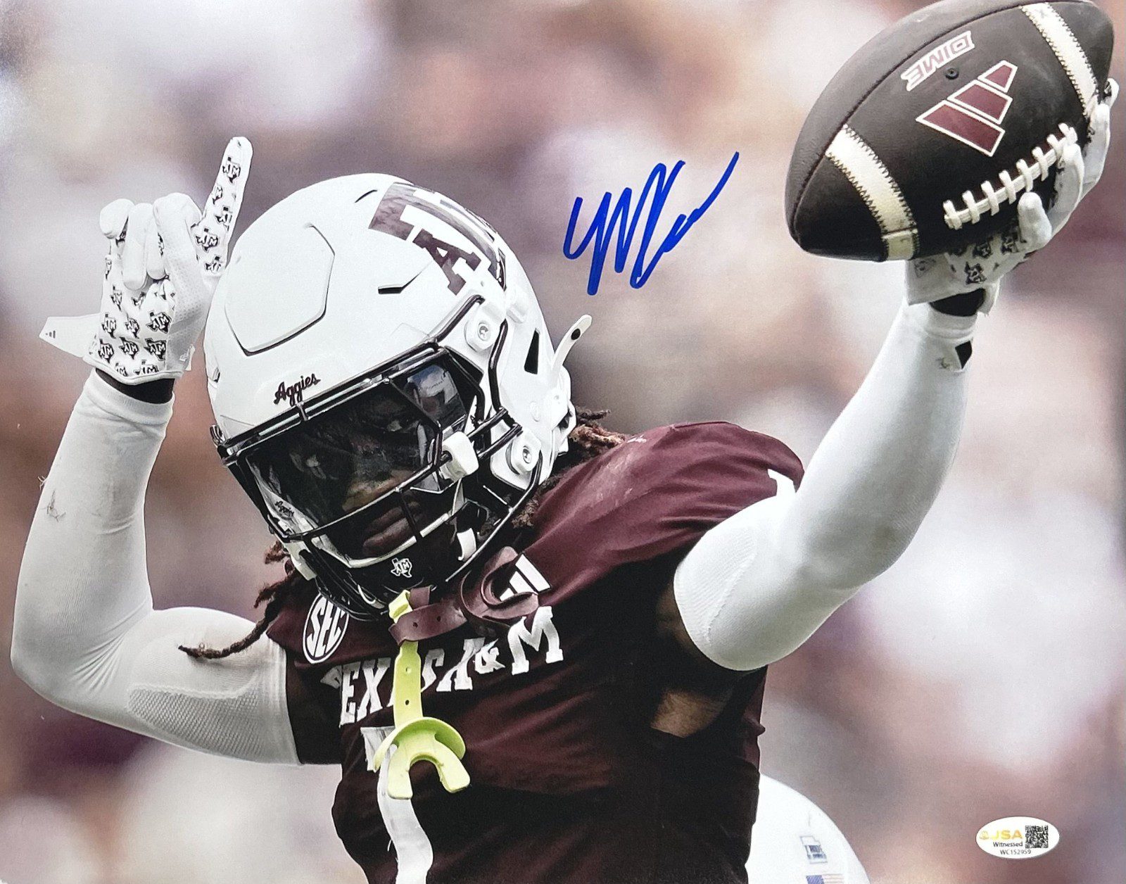 MARIO CRAVER AUTOGRAPHED 8x10 PHOTO JSA TEXAS A&M #2